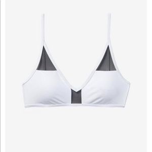 Express NWT MESH PANEL V-NECK BIKINI TOP